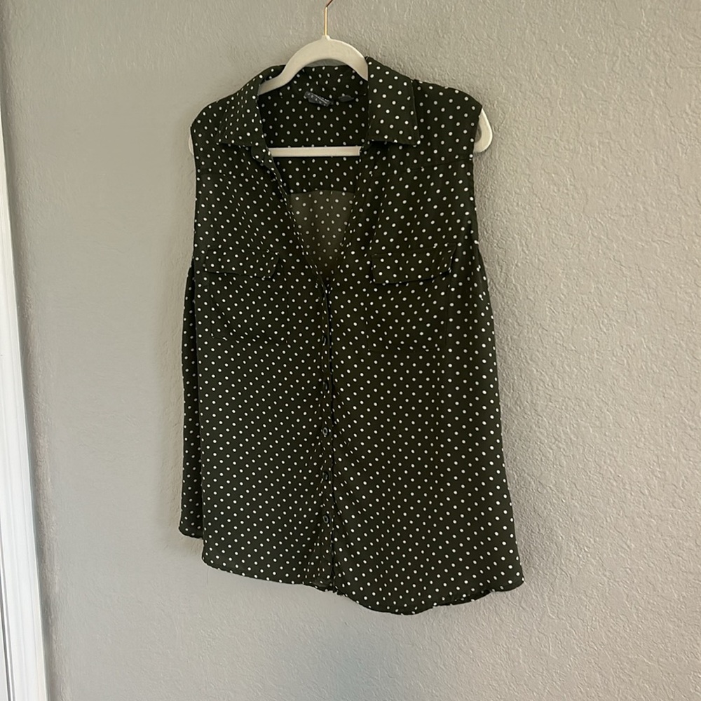 Sexy Split Back Blouse - image 2